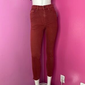 Free People (We the Free) Raw hem High-Rise skinny Jeans rust 28/6